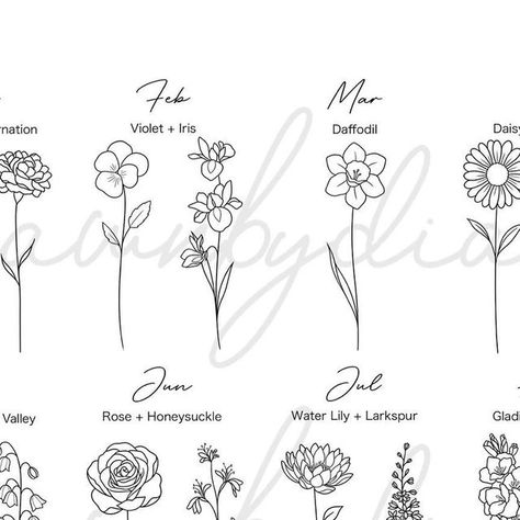 Custom Bouquet, Bouquet Design, Birth Flowers, Tattoos And Piercings, Line Art, Tattoo Ideas, Piercings, Doodles, Tattoos