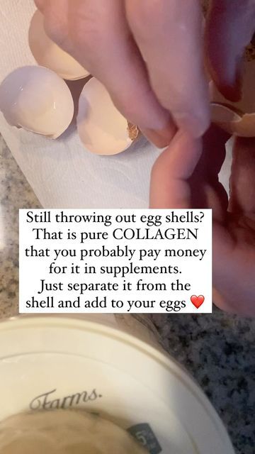 Olga Alexandrovna on Instagram: "Did you already know this or this would be your "I've learned something today"? 😁 #Collagen #EggShells #Carnivore #MeatHeals" Egg Shell Uses, Olga Alexandrovna, Powdered Eggs, Collagen Cream, Farm Eggs, Collagen Powder, Egg Shell, Natural Care, Food Prep