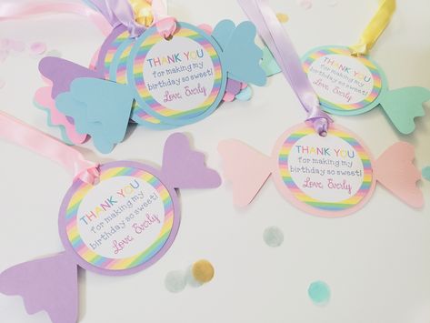 Sweets Party Favors, Two Sweet Birthday Party Favors, Sweet Sassy And Six Birthday Decorations, Pastel Candy Birthday Party, Sweet One Party Favors, Pastel Candyland Birthday Party, Candyland 1st Birthday Party, Candy Birthday Favors, Sweet One First Birthday Decorations