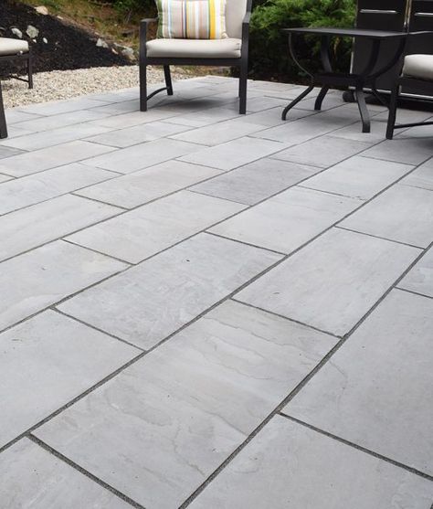 stone-pavers-nautical-gray-cape-cod-nantucket Utah Landscaping, Patio Hardscape, Concrete Stamping, Travertine Patio, Stone Patio Designs, Concrete Backyard, Pool Paving, Sandstone Pavers, Granite Paving