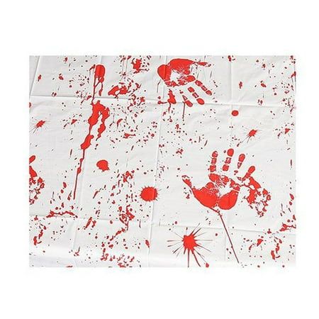 Halloween Bleeding Tablecloth Party Layout Props Handprint Feature: Full of Fright : this spook-tacular Haunting Tablecloth & Banner set to make your table setting complete for any Halloween party. Way to Create Horror: color printed with clear image makes this dcor set extremely realistic look and will definitely amaze your guests! Large Size and : Size approx 130X260CM;, no terrible smell, and NOT TEAR OFF EASILY. Hang it on your wall, mantel or above table to add of scene to your Halloween. Required. Perfect for Any Bloody Theme Party: Not just for Halloween, you can also use it on your birthday party, party, haunted theme, etc. Package Content: 1 Halloween tablecloth Color: White. Blood Handprint, Tablecloth Banner, Black Halloween Party, Halloween Tablecloth, Party Layout, Party Table Cloth, Scary Halloween Party, Purple Halloween, Harbin