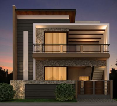 Smart Flat #InvestmentinChandigarh Home Designs Exterior, Indian House Plans, 2 Storey House Design, Small House Elevation, Small House Front Design, Two Story House, Small House Design Exterior, Small House Elevation Design, Independent House