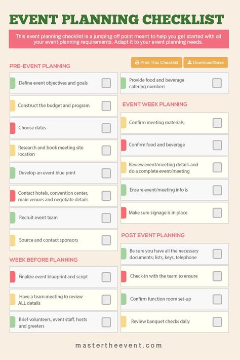 Event Planner Organization Ideas, Event Promotion Ideas, Corporative Events, Event Planning Checklist Templates, Event Checklist, Event Planning Organization, Party Planning Business, Party Planning Checklist, Event Planning Logo