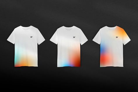 Gradient t-shirt mockup psd in minimal s... | Free Psd #Freepik #freepsd #apparel-mockup #mockup-space #tee-mockup #clothes-design Minimal Style Fashion, P Logo Design, Gradient Logo, Boss T Shirt, Sport Logo, Own Boss, Gradient Design, T Shirt Mockup, Logo Set