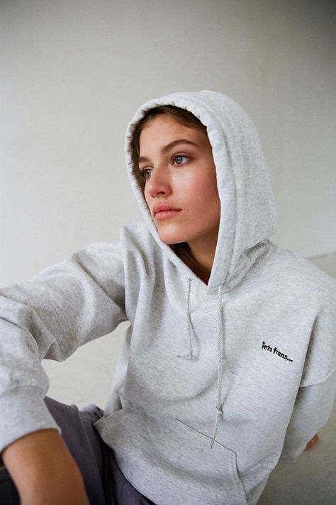 iets frans… Embroidered Grey Hoodie Sweatshirt | Urban Outfitters Iets Frans Hoodie, Urban Outfitters Hoodies, Sixth Form Outfits, Embroidered Hoodie, Casual Everyday, Logo Embroidery, Cotton Fleece, Grey Hoodie, Pullover Sweatshirt