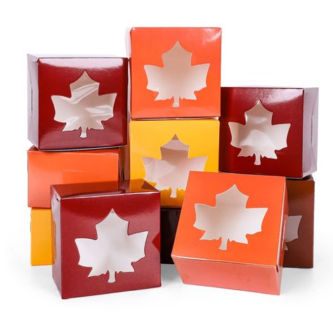 PRICES MAY VARY. WHAT YOU WILL GET: 24pcs fall treat boxes with a clear window are included in the package, sufficient to meet your different needs for gifts and party favors. 4 COLORS: In 4 fall colors, each color has 6pcs, with a window shaped in maple leaf, rustic and exquisite, which will create strong holiday atmosphere for the party. DURABLE MATERIAL: The fall treat boxes are made of durable paper, reusable and eco-friendly, suitable for fall and Thanksgiving Day, handmade baking, gifts fo Thanksgiving Goody Bags For Adults, Fall Treat Bag Ideas, Fall Party Favors For Women, Thanksgiving Thank You Gifts, Thanksgiving Goodie Bags For Adults, Thankful Gifts For Coworkers, Fall Goodie Bags For Adults, Fall Gifts For Coworkers, Thanksgiving Favors For Guests