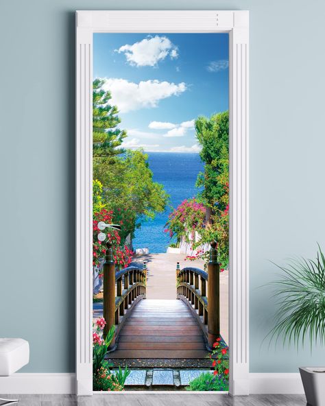 Wallpaper door ideas