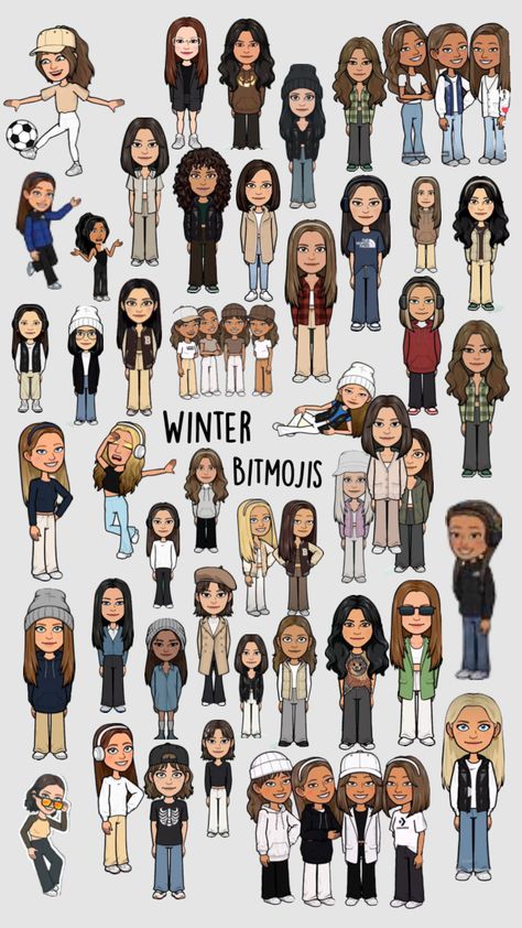 Cute Bitmoji Outfits Summer, Christmas Bitmoji Outfits, Pretty Bitmoji Ideas, Telefon Hacks, Bitmoji Outfits Baddie, Snapchat Best Friends, Cute Snapchat Bitmoji Ideas, Snapchat Emojis, Snapchat Avatar