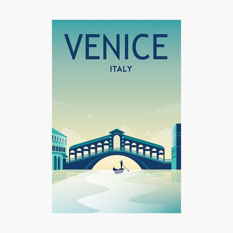 Get my art printed on awesome products. Support me at Redbubble #RBandME: https://www.redbubble.com/i/photographic-print/Venice-italy-travel-poster-by-Caravanstudio/97032942.6Q0TX?asc=u Italy Travel Poster, Freddy Mercury, Venice Italy Travel, Posters Wall, Poster Poster, Vintage Travel Posters, Venice Italy, Bolivia, Vintage Travel