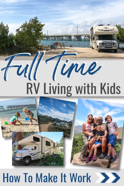 Live In Camper Full Time, Big Family Rv Living, Family Of 5 Rv Living, Homeschooling In An Rv, Long Term Rv Living, Best Rv For Full Time Living, Camper Life With Kids, Rv Living Must Haves, 5th Wheel Living Full Time