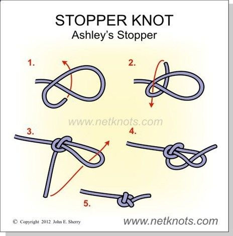 Stopper Knot - also known as the Oystermans stopper, is a knot developed by Clifford Ashley around 1910. Knot For Jewelry Making, Tie Jewelry Knots, Knots Tutorial Jewelry, How To Tie A Jewelry Knot, Tying Jewelry Knots, How To Tie Stretch Magic Cord, How To Tie Jewelry Knots, How To Tie Different Knots, Beading Knots Tutorial