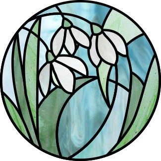 Snowdrop flower - Click Image to Close Alphabet Quilt Blocks, Flower Snowdrop, Round Windows, Snowdrop Flower, Glass Painting Patterns, Stained Glass Quilt, Stained Glass Patterns Free, Motif Art Deco, Glass Painting Designs