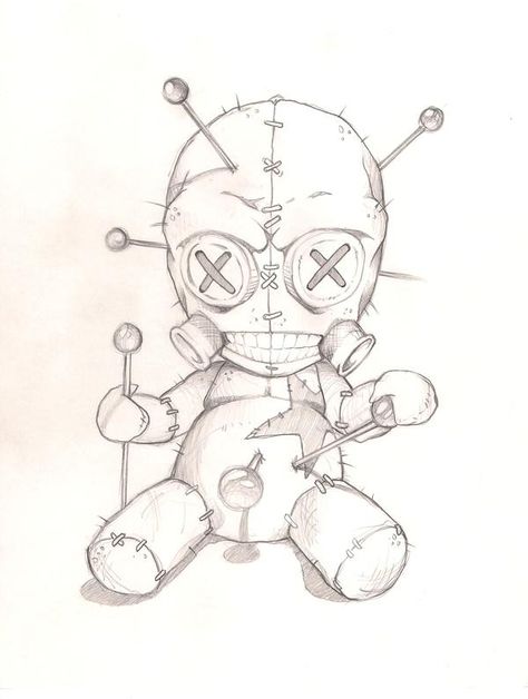 Voo Doo Doll Drawing, Sewn Tattoo, Button Eyes Drawing, Stitched Tattoo, Voodoo Doll Drawing, Marionette Tattoo, Voodoo Doll Tattoo, Voodoo Tattoo, Voodoo Art