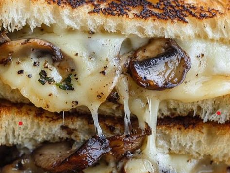 A Taste of Pennsylvania Comfort: Gouda Grilled Cheese with Roasted Mushrooms and Onions - NewsBreak Roasted Mushrooms And Onions, Pistachio Tiramisu Recipe, Mushroom Grilled Cheese, Gouda Grilled Cheese, Cheese Crescent Roll Recipes, Mushroom Grilled, Fluffy Buttermilk Pancake Recipe, Lobster Cream Sauce, Honey Garlic Ribs