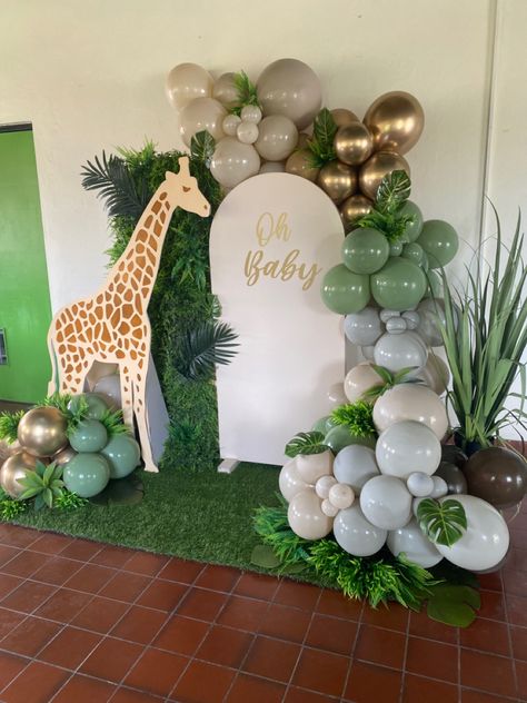 Jungle Theme Decorations Backdrops, Wild Theme Birthday Party Decoration, Trending Party Decor, Safari Birthday Party Backdrop, Jungle Theme Backdrop, Decoracion Baby Shower Safari, Safari Baby Shower Backdrop, Safari Birthday Backdrop, Safari Backdrop