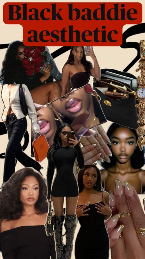 Vision board, manifest Board, clean girl, baddie, elegant, classy, pretty Black Baddie Aesthetic, Manifest Board, Girl Baddie, Baddie Aesthetic, Manifestation Board, Clean Girl, Vision Board, Black