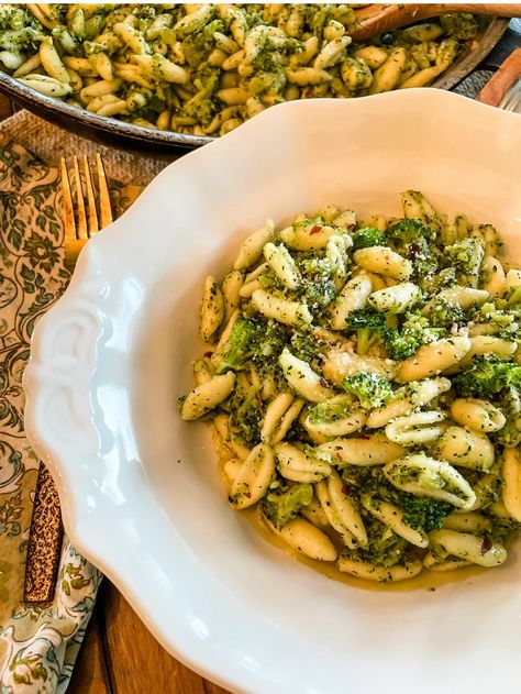 Cavatelli and Broccoli   Serves 4 Cavatelli and Broccoli is a quick pasta recipe that comes together in under 30 minutes. This was a dinner staple for us when we were children. Honestly, even though I love vegetables, broccoli is not my favorite. But in this dish, it is incredible. Trust me: you are going to want to tr Broccoli And Cavatelli Recipe, Mushroom Cavatappi, Cavatelli Pasta Recipe, Cavatelli And Broccoli, Cavatelli Recipe, Pasta And Broccoli, Farfalle Recipes, Cavatelli Pasta, Best Pasta Dishes