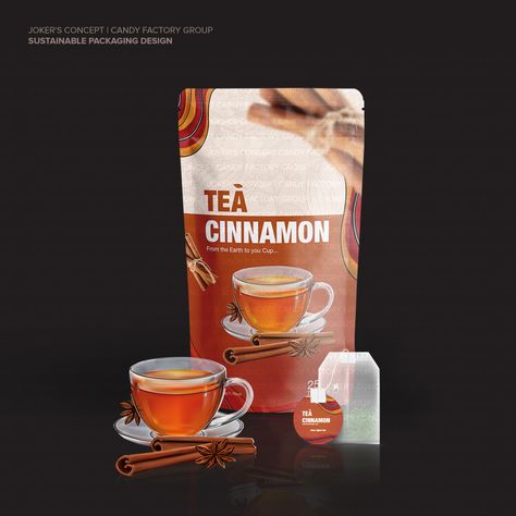 Cinnamon Tea, Tea Packaging, Product Packaging, Packaging Design, Cinnamon, Branding, Packaging, Tea, Design