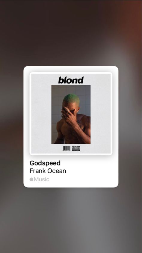 Frank Ocean Apple Music, Godspeed Wallpaper, Godspeed Frank Ocean, Frank Ocean Spotify, Frank Ocean Music, Apple Music Aesthetic, Bunny Emoji, Song Cards, Music Tones