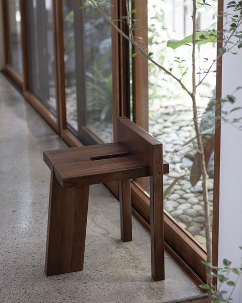 Japanese Side Table, Japanese Bench, Japanese Chair, Artistic Furniture, Natural Furniture, Furniture Design Chair, Custom Furniture Design, Timber Furniture, Art Chair