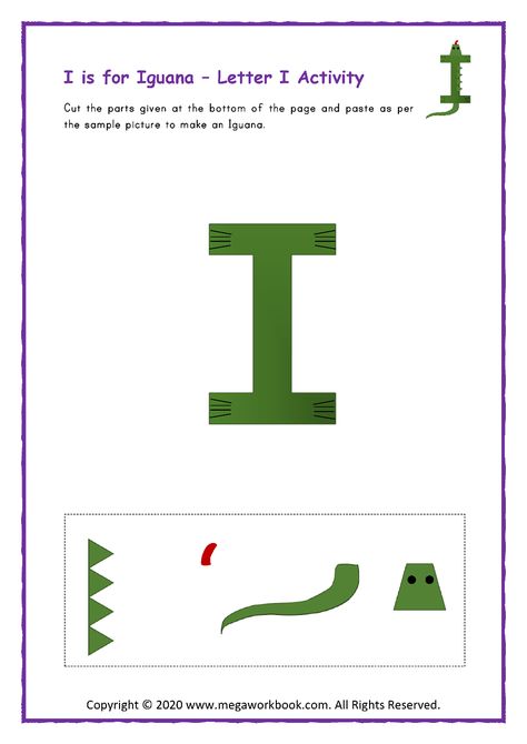 I Activities For Preschool, Letter I Craft For Preschoolers, Letter I Activities For Preschool, Letter I Template, Letter I Craft, Printable Letter I, Letter I Activities, Letter H Activities, Letter I Crafts