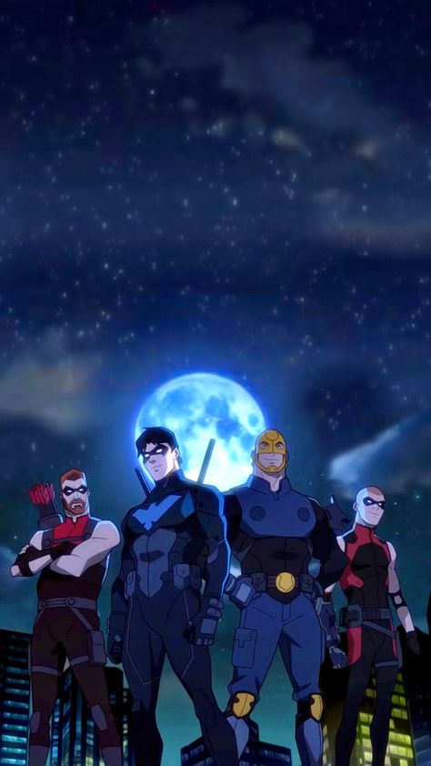 Young Justice Aesthetic, Young Justice Wallpaper, Justice Aesthetic, Nightwing Wallpaper, Nightwing Young Justice, Old Teen Titans, Nighwing, Young Justice League, Nightwing And Starfire