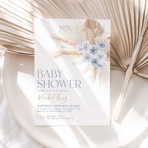 $2.09 | Boho Baby Shower Invitation Flowers Blue Neutral - boho invitation, floral invitation, boho bridal shower, boho baby shower invitation, boho flowers, modern baby shower invite, blue baby shower, boy baby shower, boho baby shower boy, blue floral baby shower Boho Chic Baby Shower Ideas, Chic Baby Shower Ideas, Baby Shower Invites Neutral, Modern Baby Shower Invitations, Boho Invitations, Chic Baby Shower, Boho Baby Shower Invitations, Boho Bridal Shower, Bloom Baby