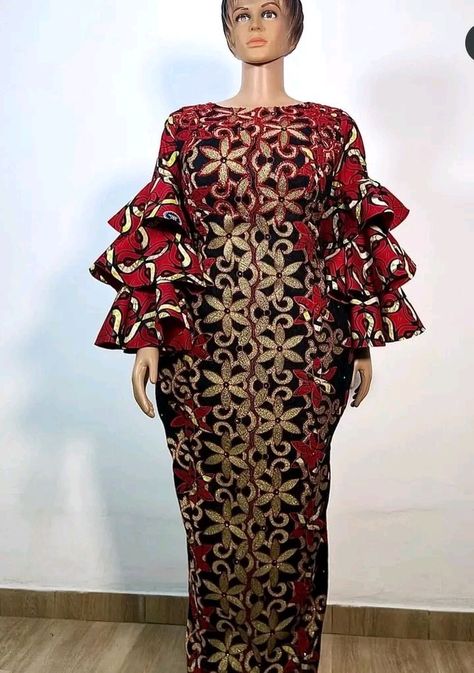 Free Gown Styles For Women, Ankara Free Gown, African Print Styles, Ankara Fashion Styles, Long African Dresses, African Dresses For Kids, African Fashion Skirts, Ankara Fashion, African Wear Dresses