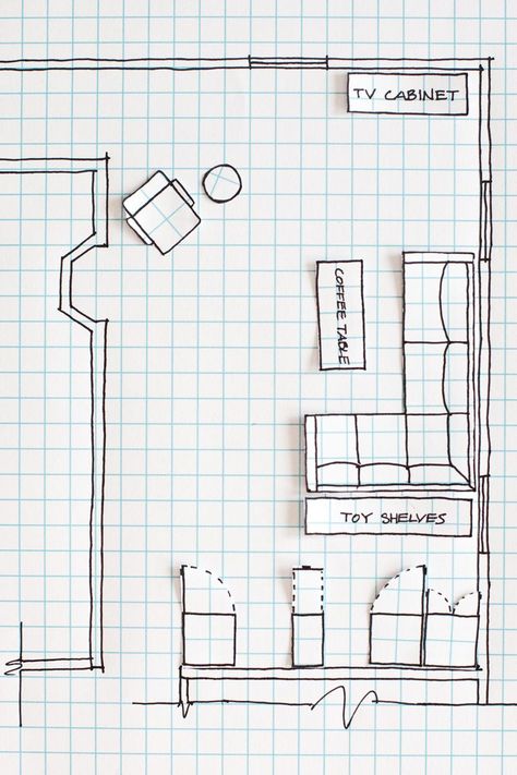 How to Draw a Floor Plan- without any special tools or computer programs! Teen Bedroom Makeover, Interior Design Drawings, Interior Design Sketches, Bedroom Floor Plans, Plan Drawing, Up House, Bedroom Layouts, Furniture Layout