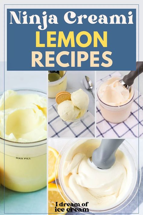 Easy Lemon Recipes, Lemon Custard Ice Cream, Limoncello Ice Cream, Lemon Dessert Recipes Easy, Lemon Ice Cream Recipe, Lemon Desserts Easy, Ninja Ice Cream Recipe, Ice Cream Gelato, Ice Cream Recipes Machine