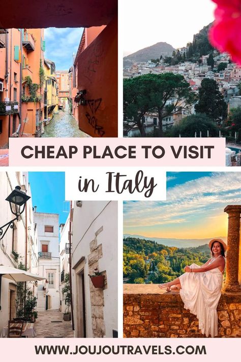 7 Amazingly Cheap Places to Visit in Italy in 2024 - jou jou travels Italy Cheap Travel, Italy Travel Destinations, Cheap Places To Visit, Places To Visit In Italy, Best Places In Italy, Italy Culture, Italy Summer, Explore Italy, Italy Holidays