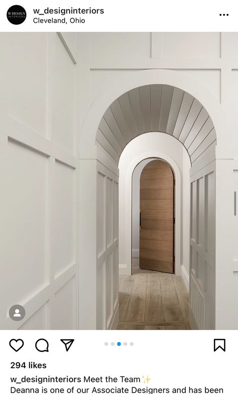 Arched Hallway, Nautical Interior Design, Nautical Interior, Lakefront Property, W Design, Up North, The Cool, Wine Lovers, Hallway