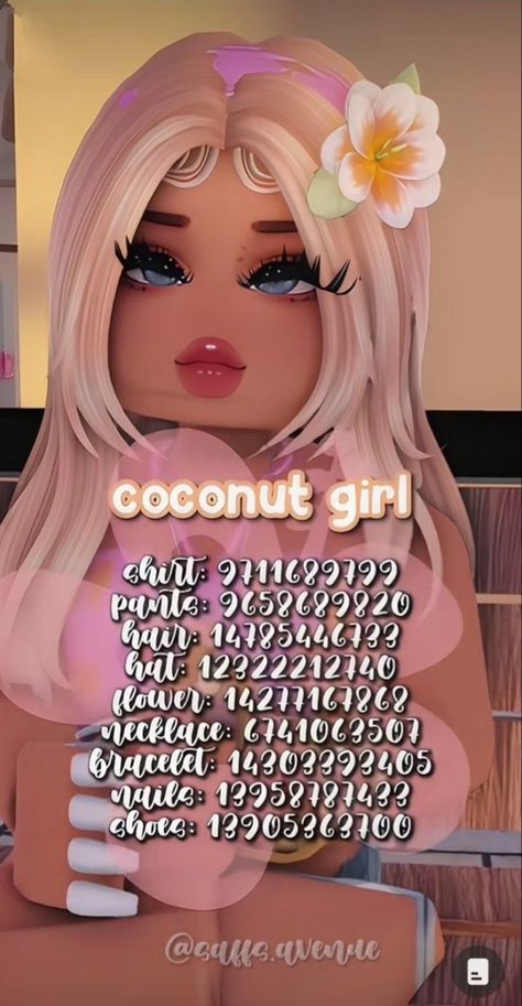 Brown Hair Roblox, Blocksburg Outfit Codes￼, Preppy Decal, Pic Code, Decal Codes, Black Hair Roblox, Aesthetic Roblox Royale High Outfits, Baddie Outfits Ideas, Barbie Hair