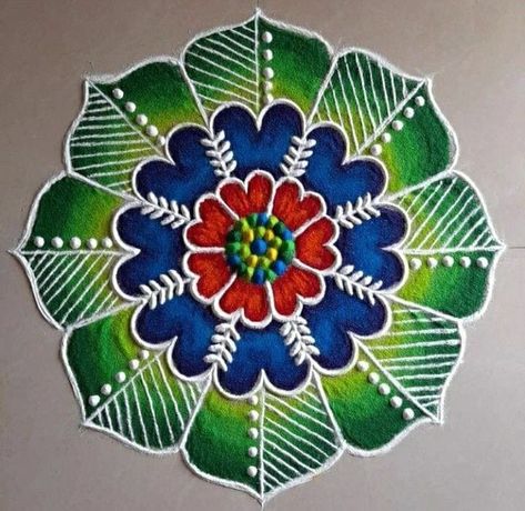 Sanskarbharati Rangoli, பொங்கல் கோலம், Margali Kolam, Janmashtami Photos, Colourful Rangoli, Colour Rangoli, Creative Rangoli, Indian Rangoli Designs, Jamun Recipe