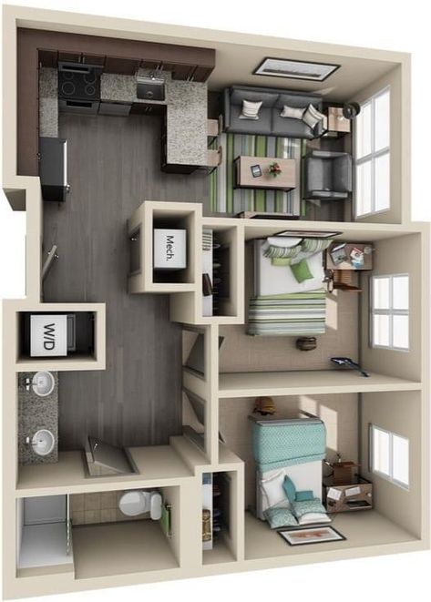 Weird Apartment Layout, Weird Apartment, Partition Designs, Small House Layout, House Layout, Apartment Layout, Room Partition Designs, Partition Design, Room Partition