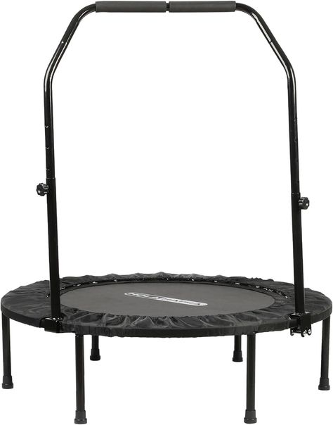 Amazon.com : HolaHatha Portable Foldable Mini Trampoline Fitness Rebounder with 5 Level Adjustable Handle, Supports up to 440 Pounds, 40-Inch w/Handle : Sports & Outdoors Trampoline Fitness, Rebounder Trampoline, Trampoline Workout, Mini Trampoline, Sports