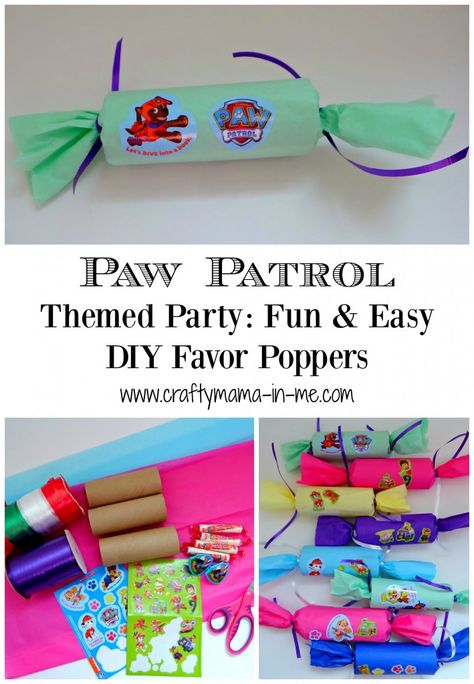 Diy Kids Party Decorations, Paw Patrol Party Favors, Fun And Easy Diys, Diy Kids Party, Paw Patrol Birthday Theme, Girls Party Favors, Paw Patrol Birthday Party, Patrol Party, Paw Patrol Party