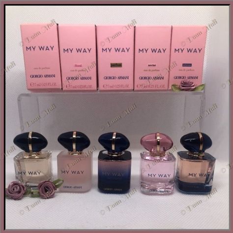 Good morning my dear friends. These are mine complete set of Armani's My Way. From left to right, My Way edp My Way Floral edp, My Way Parfum, My Way Nectar edp My Way Intense -- - - - - - - - - - - - - - - - - - - - - - - -- - - - - - - - #giorgio #giorgioarmani #loveminiatures #loveminiatureperfume #fragancias #fragantica #perfumeadictos #perfumelove #myminiatureworld #perfumelovers #perfumeinfluencer #influencer #giorgioarmaniperfume #mywaynectar #mywayleparfum #mywaygiorgioa... My Way Perfume, Good Morning My Dear, Giorgio Armani Perfume, Perfume Collection, Dear Friend, Giorgio Armani, My Way, Influencer, Good Morning