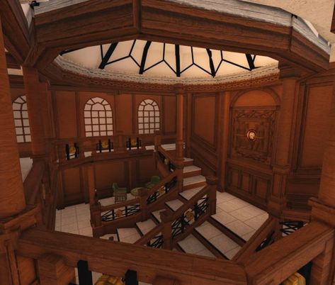 Old Money Aesthetic Bloxburg House, Bloxburg Art Deco House, Bloxburg Build Tips, Roblox Studio Ideas, Roblox Building Ideas, Roblox Studio Builds, Bloxburg Medieval, Bloxburg Theatre, Bloxburg Stairs