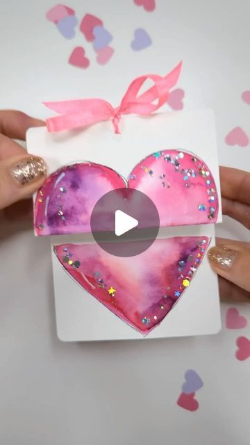 WATERCOLOR DAILY ⭐ online art gallery on Instagram: "Perfect card idea for beginners by @maremis_small_art 💔 Find more ideas on @watercolor_daily ✔️" Small Art, Folded Cards, Painting Tutorial, Online Art Gallery, Watercolour Painting, Valentines Cards, Online Art, Art Projects, Cards Handmade