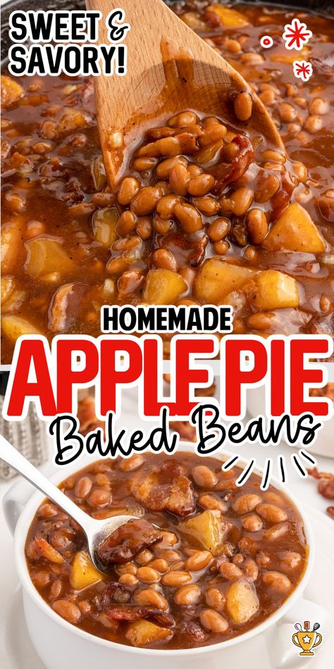 Homemade Baked Beans Recipe, Easy Baked Beans, Baked Beans With Bacon, Homemade Baked Beans, Cookout Side Dishes, Baked Bean Recipes, Easy Grilling, Baked Apple Pie, How To Cook Beans