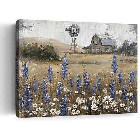 PRICES MAY VARY. Large Living Room Wall Art Rustic Farmhouse Canvas Decor Size Of Canvas Prints : Pictures For Living Room Wall Decoration Farmhouse 20x24 Inch (W X H) With 1 Panel. Barn Pictures Wall Decor Farmhouse Large These Are Excellent Quality Canvas. About Bathroom Wall Decor Farmhouse Style：Our Farm Pictures Wall Decor Farmhouse Are Hd Prints On Premium Environmental Canvas. Barn Pictures Wall Decor Farmhouse Vivid Color Create The Feel Of The Original Nature And Masterpiece, Bring A Im Farmhouse Prints Wall Art, Country Wall Art Farmhouse Style, Farmhouse Decor With Blue Accents, Farmhouse Paintings On Canvas, Farmhouse Decor Paintings, Daisy Picture, Farmhouse Artwork, Hd Prints, Rustic Landscaping