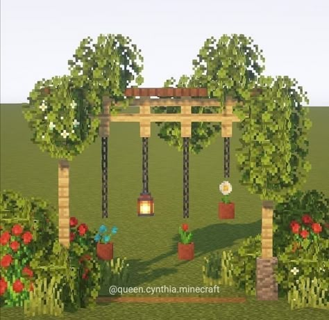 Minecraft Minecraft Flower Stand, Minecraft Decorations Outside, Plants Minecraft, Minecraft Flower Shop, Minecraft Flower Garden, Minecraft Park, Minecraft Garden Ideas, Garden Minecraft, Description Ideas