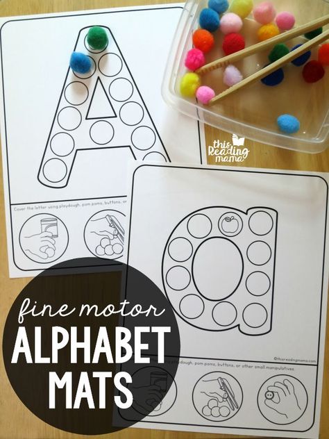 Fine Motor Alphabet Mats {uppercase & lowercase} - This Reading Mama Letter C Activities For Preschool Fine Motor Skills, Alphabet Mats Free Printable, Fine Motor Alphabet Activities, Fine Motor Letter Activities, Free Fine Motor Printables, Letter M Kindergarten, Handwriting Printables, Fine Motor Activities For Kids, Pre Writing Activities