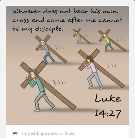 BEAR IT!  Then Jesus said to His disciples, "If any of you wants to be My follower, you must turn from your selfish ways, take up your cross, and follow Me (Matthew 16:24). And if you do not carry your own cross and follow me, you cannot be My disciple (Luke 14:27). Christian Comics, We Bear, Picture Story, Worship Songs, Follow Jesus, Jesus Saves, Christian Music, Jesus Quotes, Love Songs