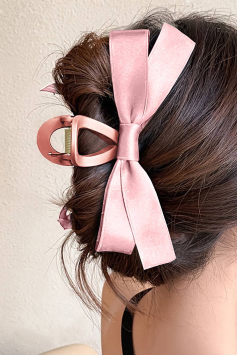 * Stylish bow knot decor adds a touch of elegance to your hairstyle Large size perfect for securing all hair types and volumes Made from durable plastic for long-lasting use Easy to use, simply clip and secure your hair in seconds Black Hair Clips, Glamorous Hair, Bow Decor, Hair Claw Clip, Ribbon Hair Bows, Bow Knot, Ribbon Hair, Hair Decorations, Long Tail