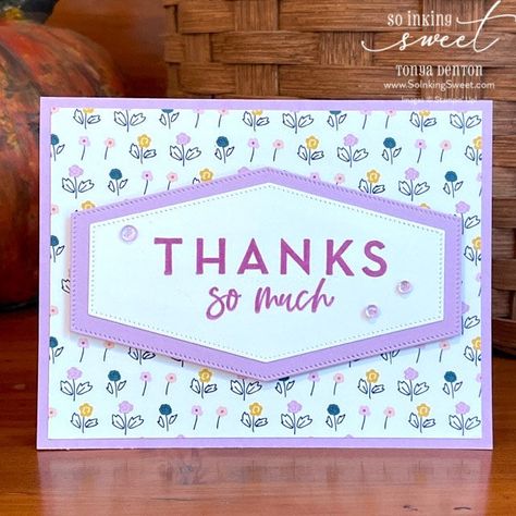 Kindest Expressions Thank You Card - Tonya Denton, Stampin' Up! Demonstrator | SoInkingSweet.com Kindest Expressions Stampin Up Cards, Stampin Up Delightfully Eclectic, Delightfully Eclectic Stampin Up Cards, New Things To Try, Little Flowers, Card Challenges, Thank You Gifts, Paper Crafts Diy, Simple Cards