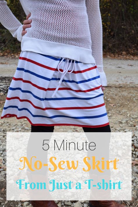 5 Minute No-Sew DIY T-Shirt Skirt - Little Mager House T Shirt Upcycle, Diy Maxi Skirt, Tattoo T Shirt, T Shirt Skirt, Upcycle Clothes Diy, Diy T Shirt, Upcycle Shirt, Sew Ins, Diy Vetement