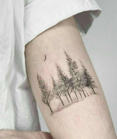 Mother Earth Tattoo, Maple Tree Tattoos, Simple Tree Tattoo, Wood Tattoo, Dainty Tattoo, Earth Tattoo, Family Tattoo Designs, Fantasy Tattoos, Landscape Tattoo