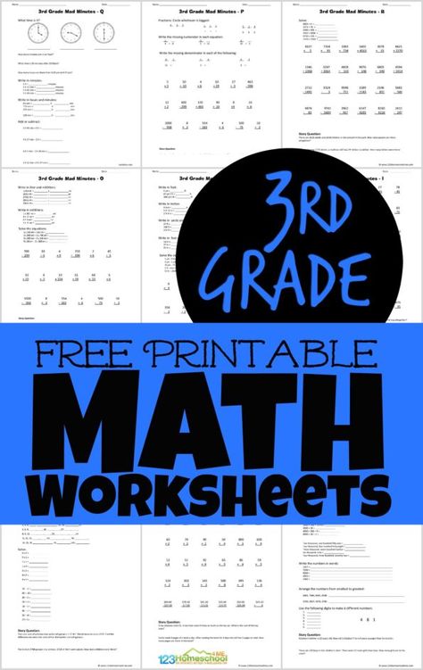 Math Minutes, Third Grade Worksheets, Third Grade Math Worksheets, Fun Math Worksheets, Free Printable Math Worksheets, 3rd Grade Math Worksheets, Math Sheets, Math Workbook, Daily Math